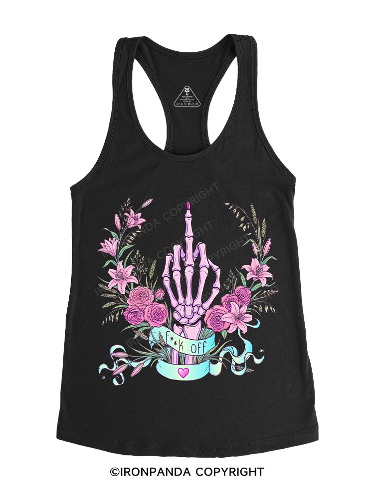 fuck off Gym Racerback Tank