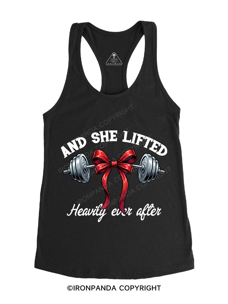 AND SHE LIFTED Gym Racerback Tank