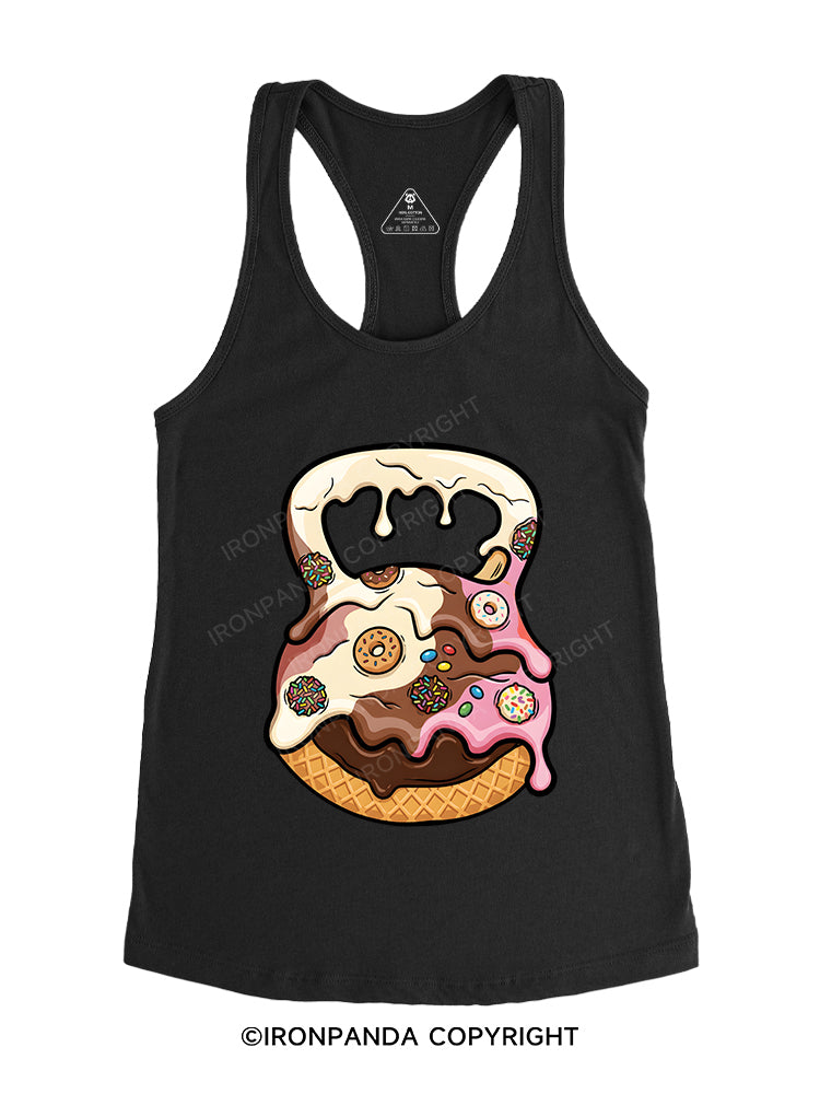 kinda fit sorta fat Gym Racerback Tank