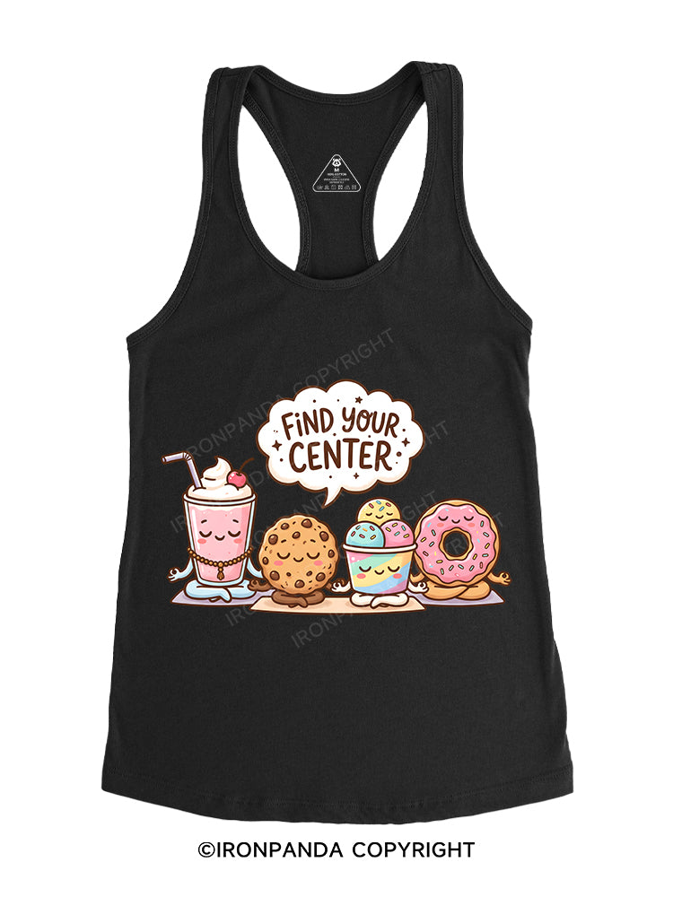 Find Your Center Gym Racerback Tank