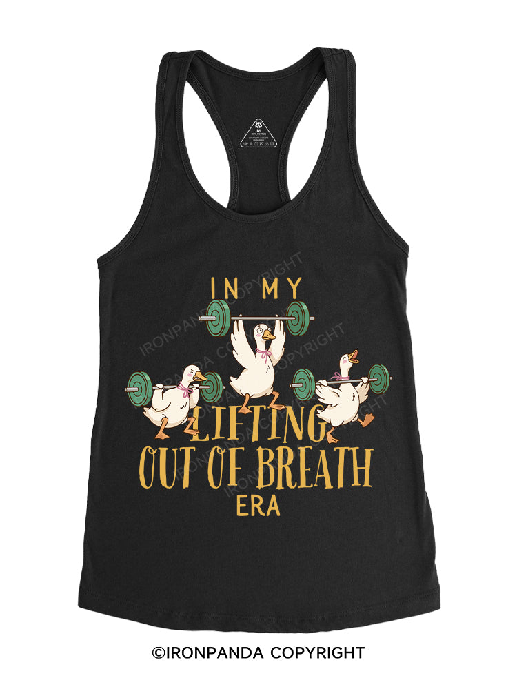 IN MY LIFTING OUT OF BREATH ERA Gym Racerback Tank