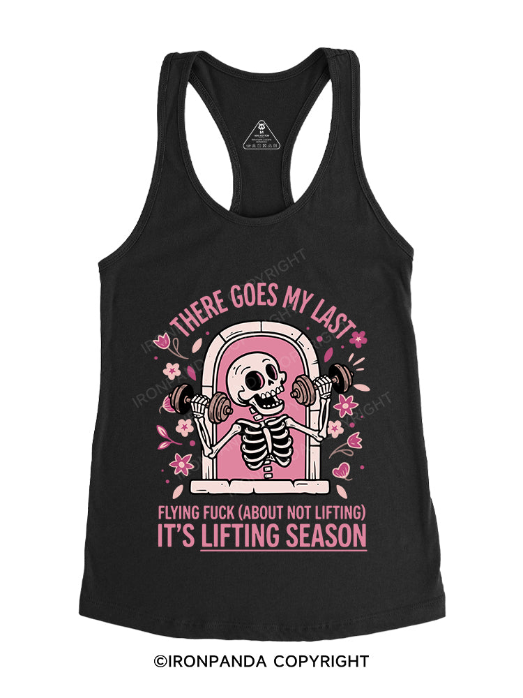 THERE GOES MY LAST FLYING FUCK Gym Racerback Tank