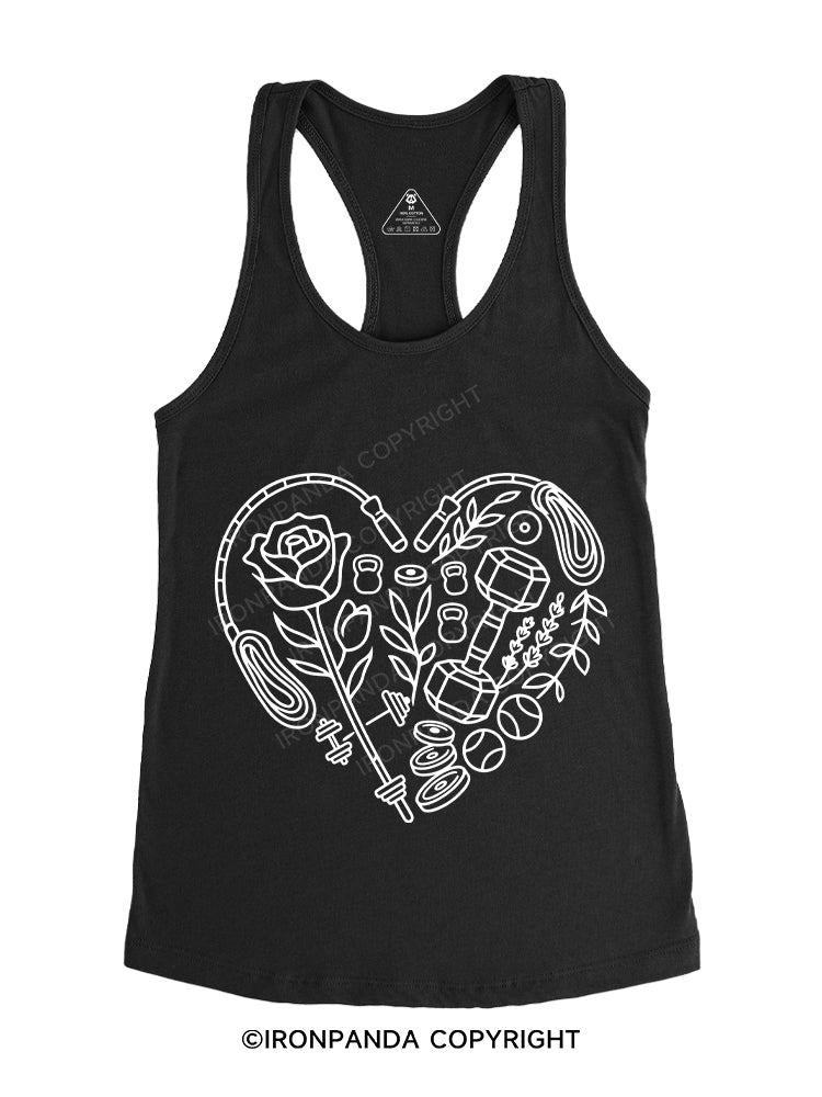 GYM HEART Gym Racerback Tank