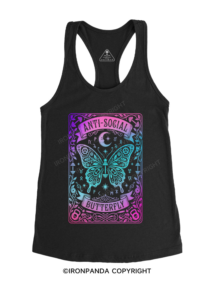 Anti-social Butterfly Gym Gym Racerback Tank