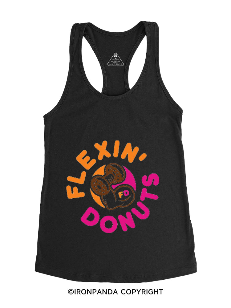 FLEXIN' DONUTS Gym Racerback Tank