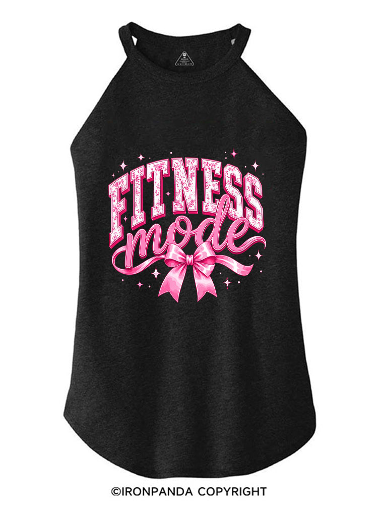 FITNESS MODE PINK GYM ROCKER COTTON TANK