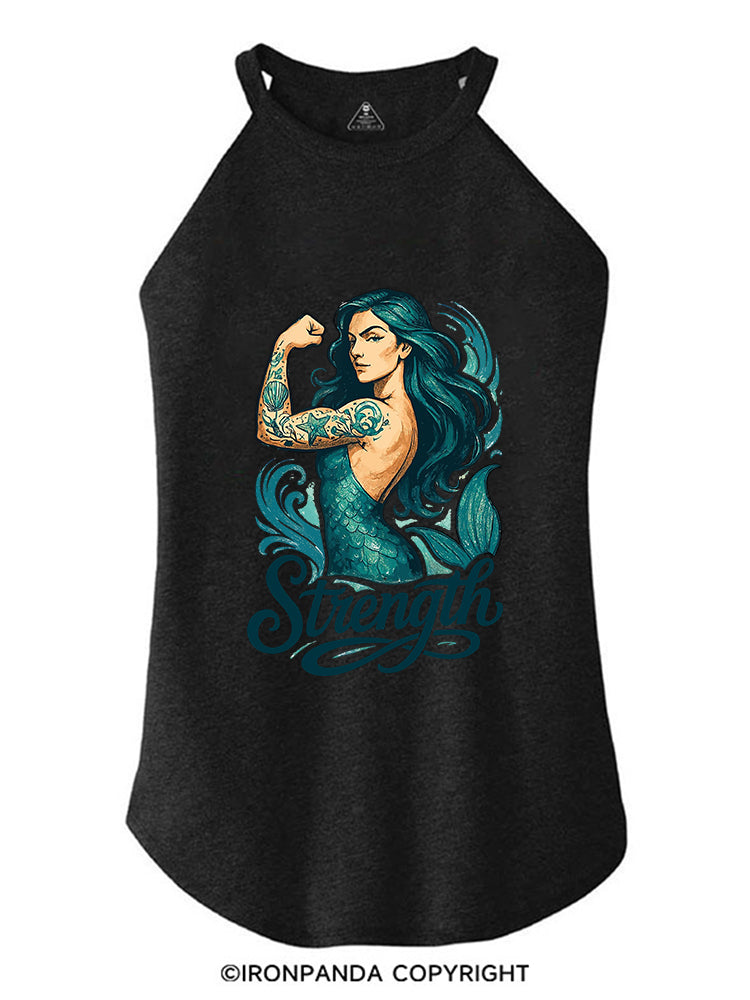 STRENGTH MUSCLE MERMAID ROCKER COTTON TANK