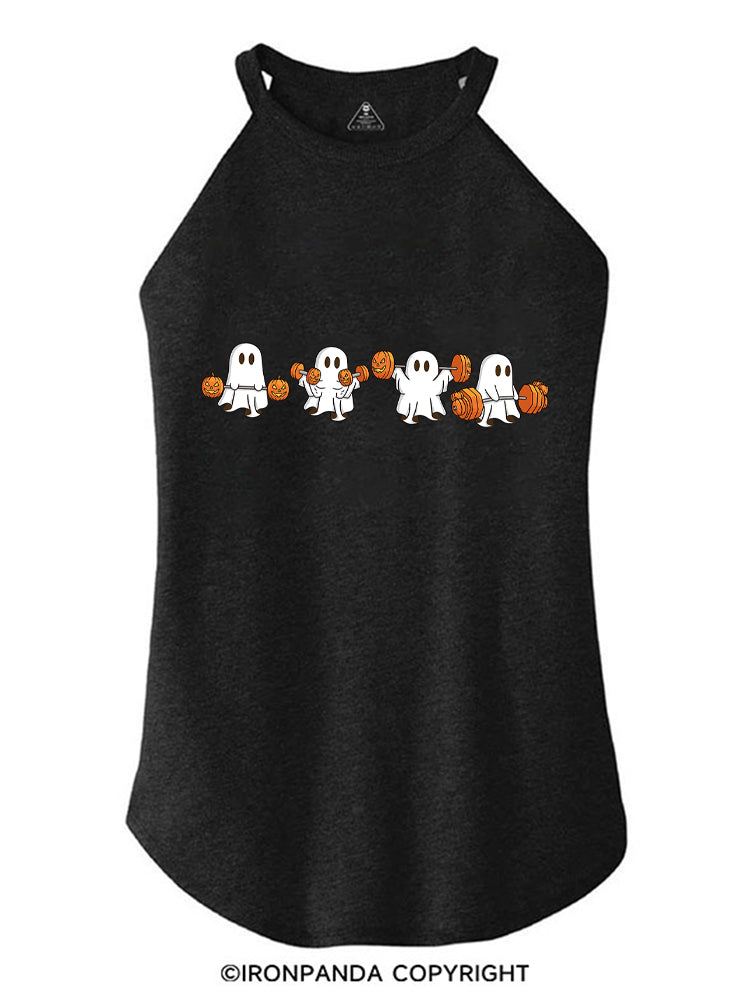 WEIGHT LIFTING GHOSTS FUNNY FITNESS ROCKER COTTON TANK