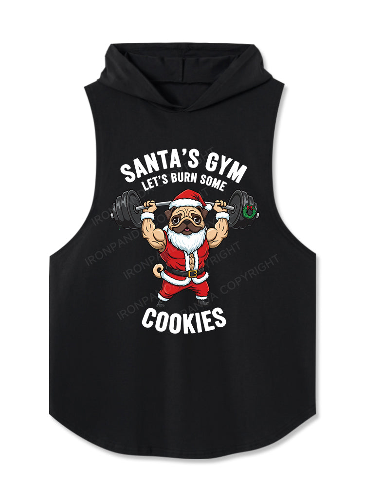 SANTA'S GYM LET'S BURN SOME COOKIES Hooded Tank