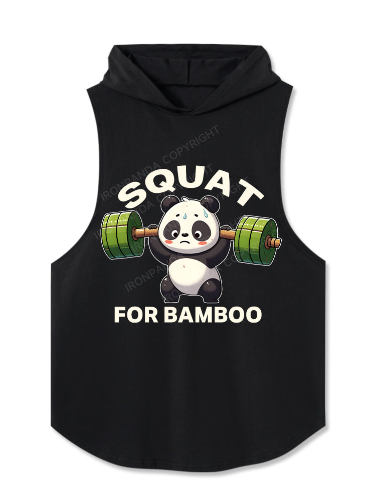 SQUAT FOR BAMBOO Hooded Tank