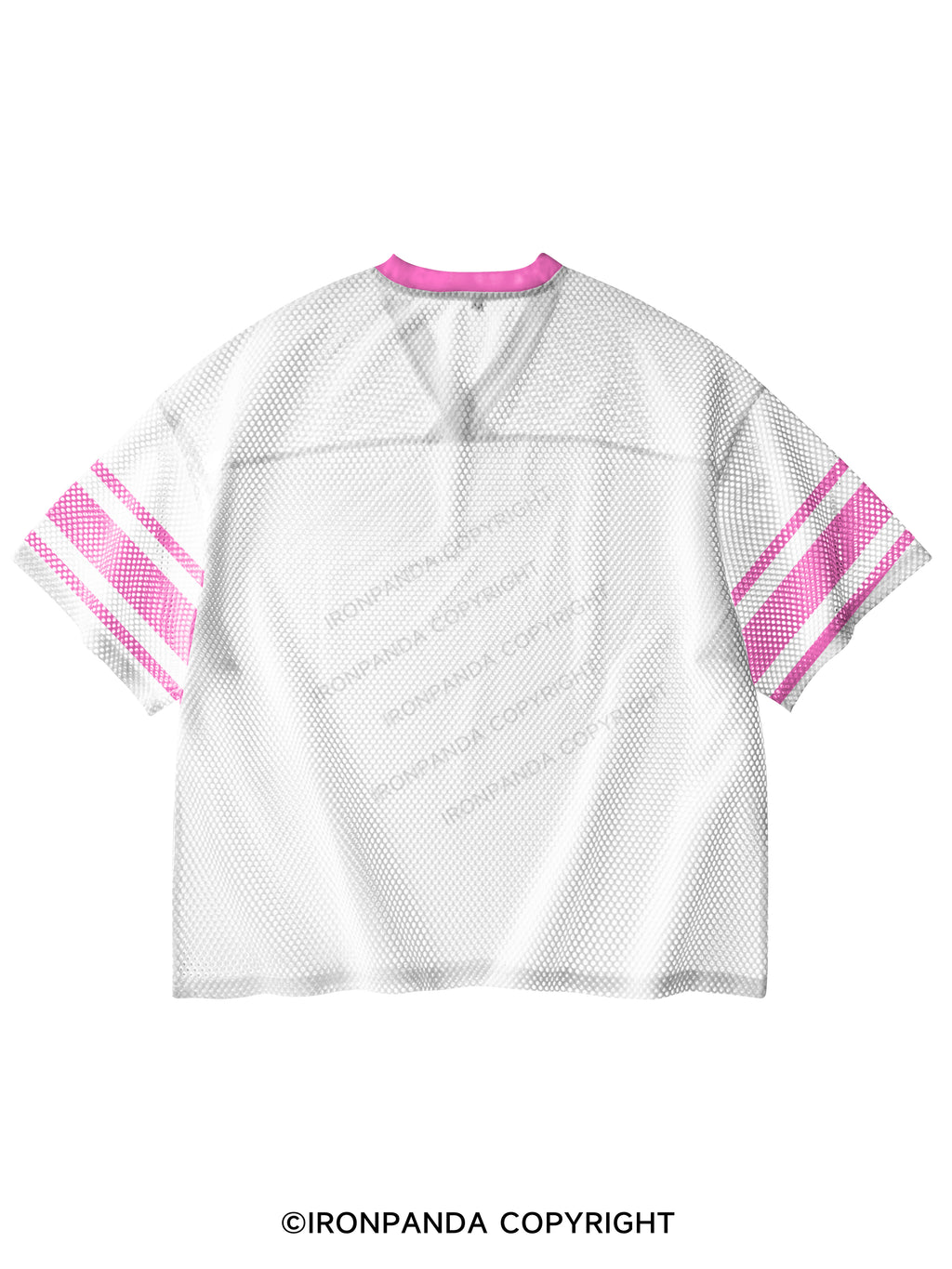 SURVIVING PURELY OUT OF SPITE V-Neck Open Hole Mesh Top