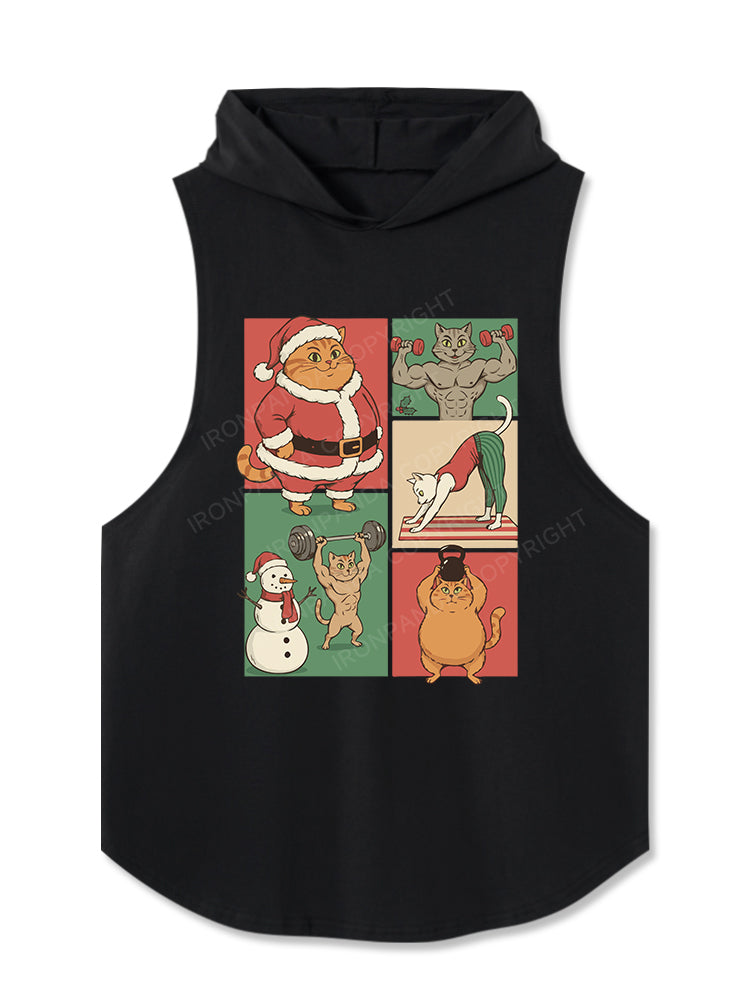 Santa’s Fit Cats Hooded Tank