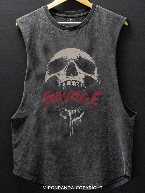 Savage Skull SCOOP BOTTOM COTTON TANK