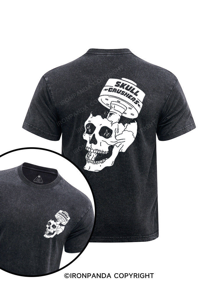 Skull Crushers printed Washed Gym Shirt