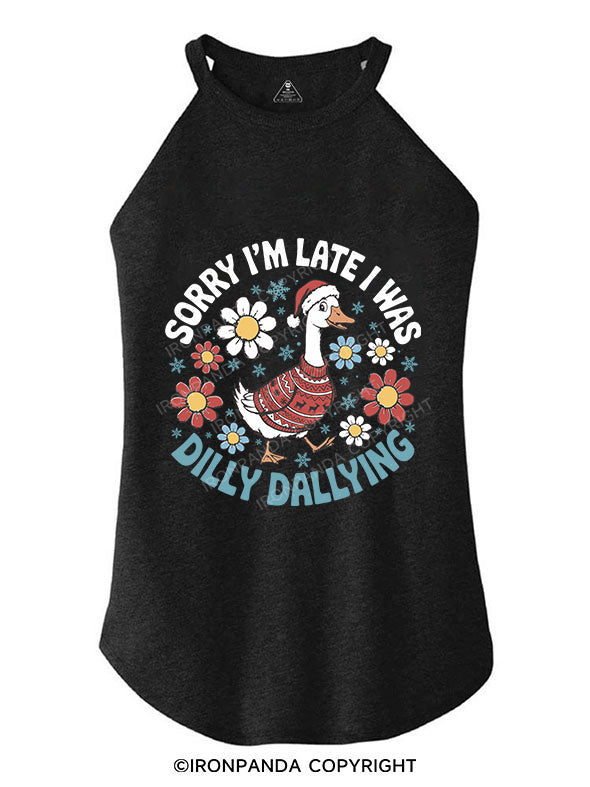 Sorry I'm late I was dilly dallying ROCKER COTTON TANK