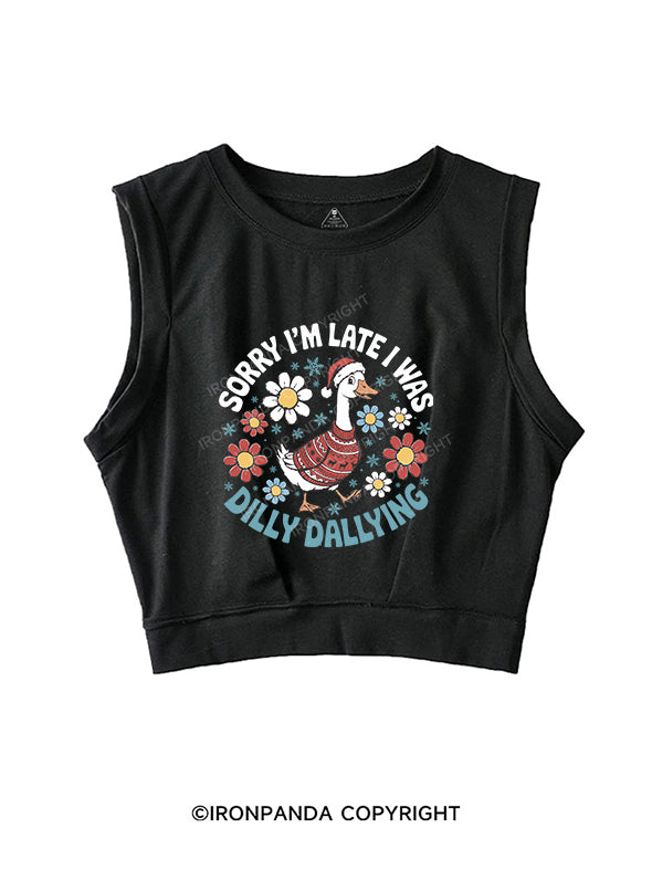 Sorry I'm late I was dilly dallying SLEEVELESS CROP TOPS