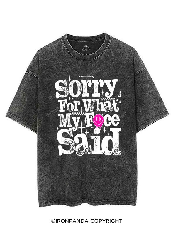 Sorry for what my face said VINTAGE GYM SHIRT