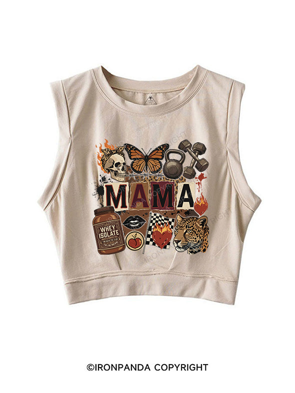 Strong  and  Sexy  Mom SLEEVELESS CROP TOPS