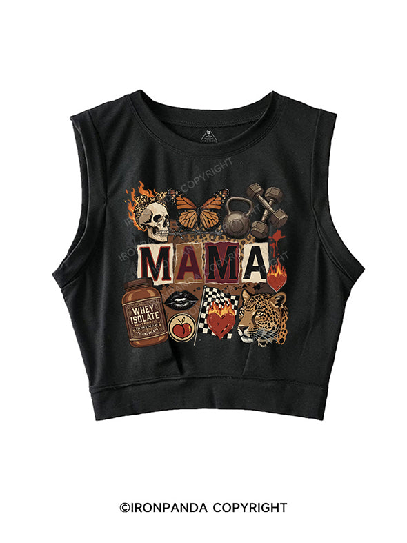 Strong  and  Sexy  Mom SLEEVELESS CROP TOPS