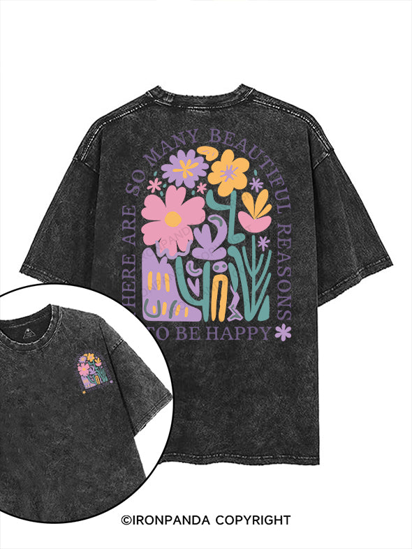 THERE ARE SO MANY BEAUTIFUL REASONS TO BE HAPPY printed Gym Shirt