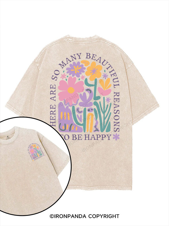 THERE ARE SO MANY BEAUTIFUL REASONS TO BE HAPPY printed Gym Shirt
