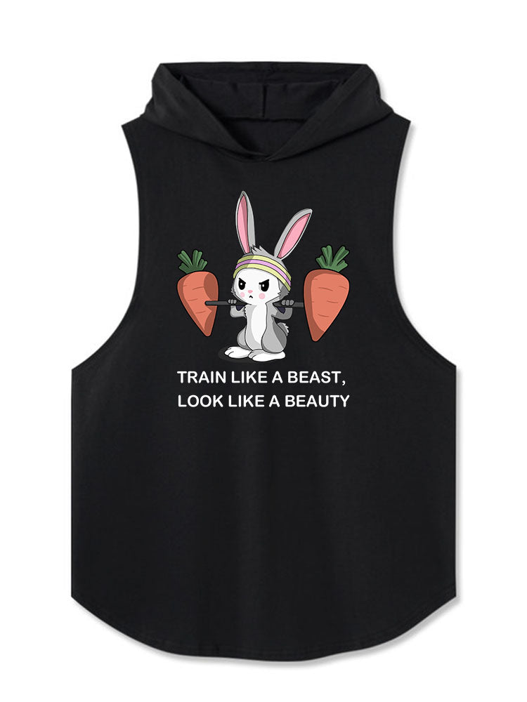 TRAIN LIKE A BEAST LOOK LIKE A BEAU7TY Hooded Tank