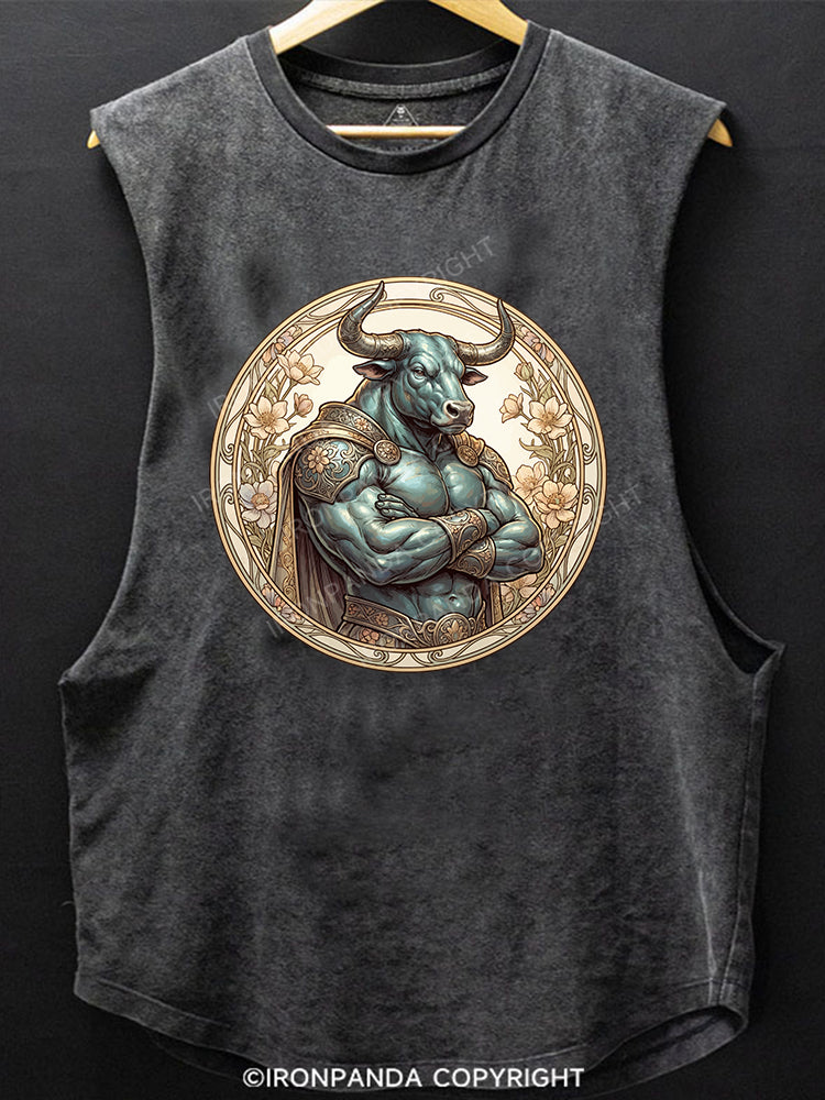 Titan Bull Muscle Scoop Bottom Cotton Tank