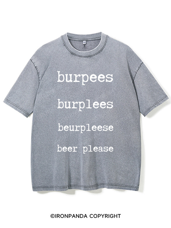 burpees Washed Gym Shirt