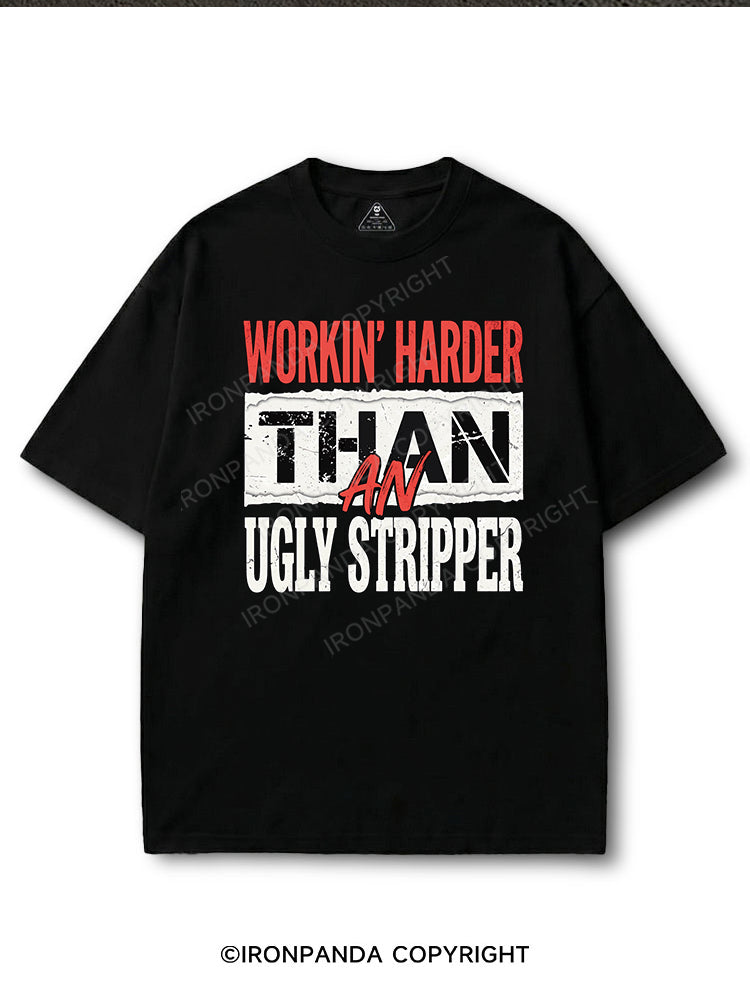 WORKIN' HARDER THAN AN UGLY STRIPPER COTTON PUMP COVER