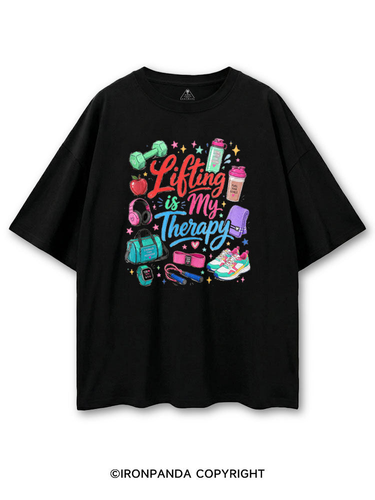 LIFTING IS MY THERAPY FUNNY GYM COTTON PUMP COVER