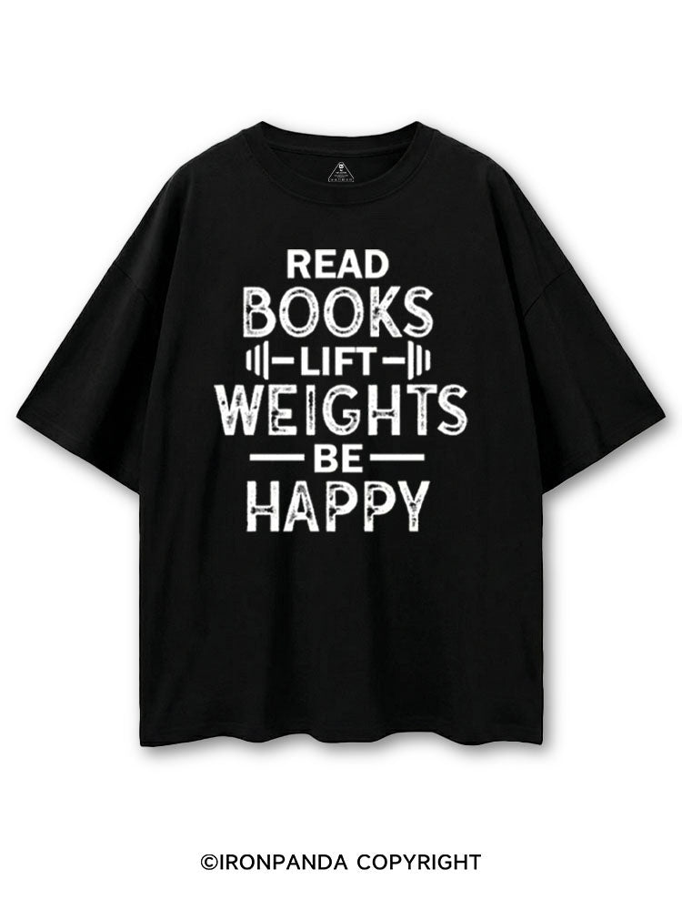 READ BOOKS LIFT WEIGHTS BE HAPPY FUNNY WORKOUT COTTON PUMP COVER