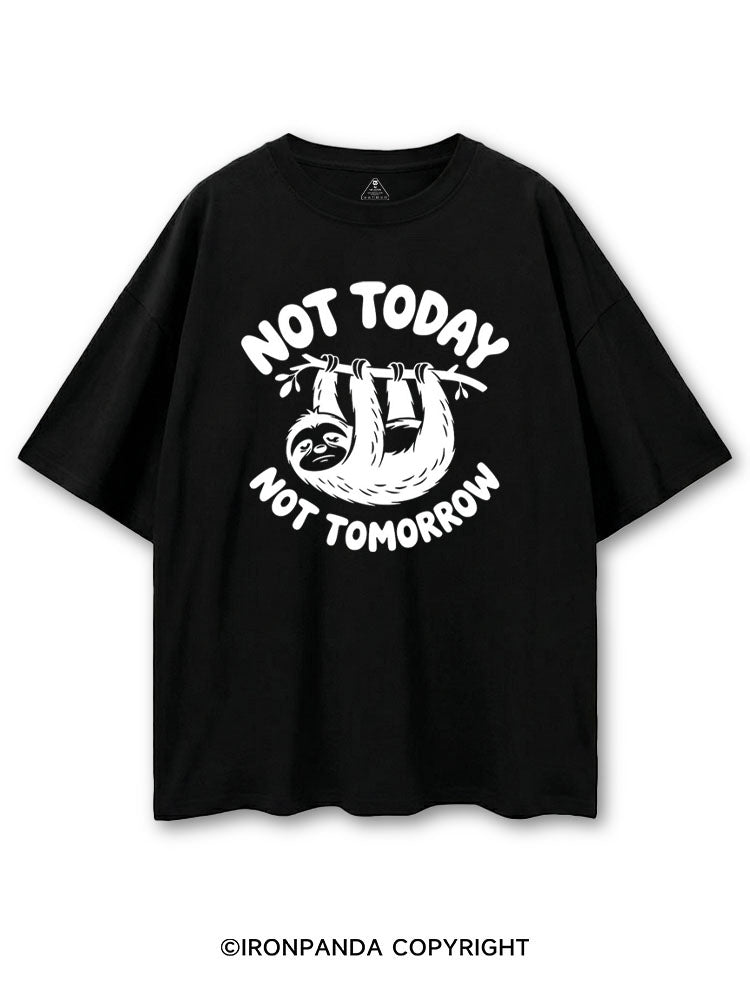 NOT TODAY NOT TOMORROW LAZY SLOTH COTTON PUMP COVER