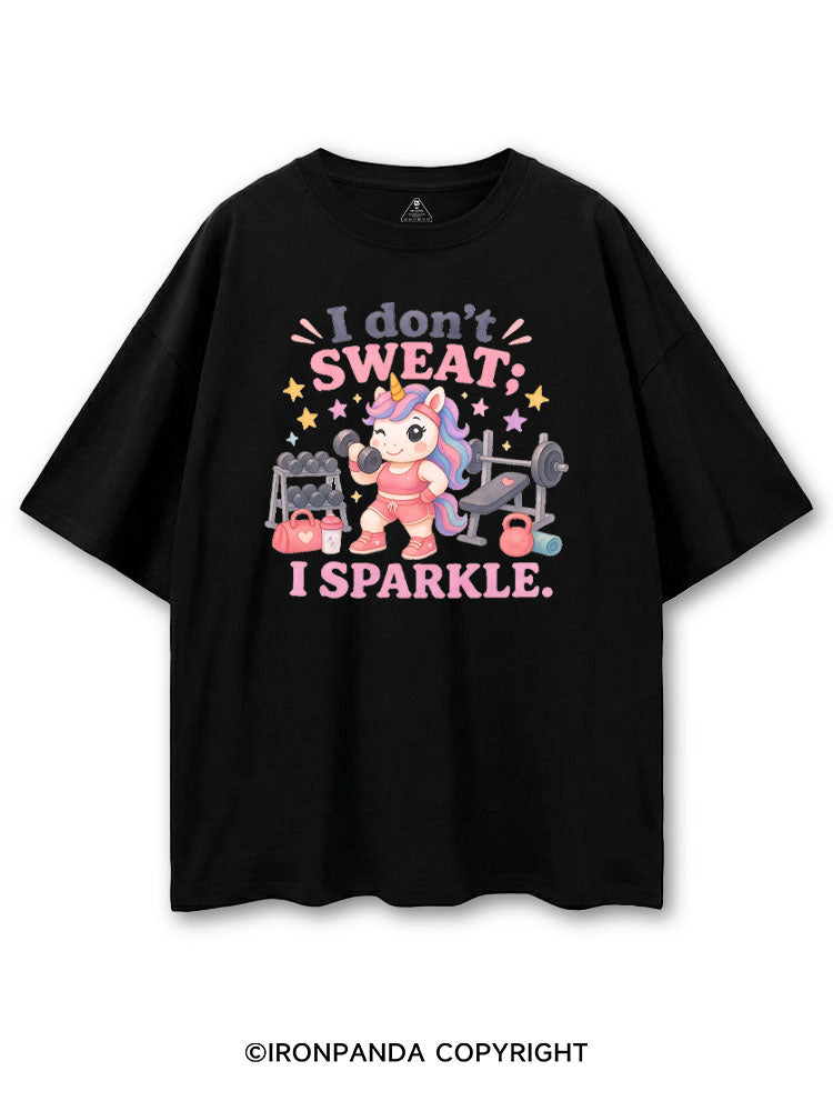 I DON'T SWEAT I SPARKLE SWEATY UNICORN COTTON PUMP COVER