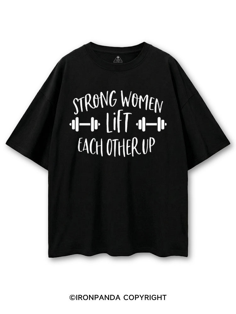 STRONG WOMEN LIFT EACH OTHER UP GYM COTTON PUMP COVER