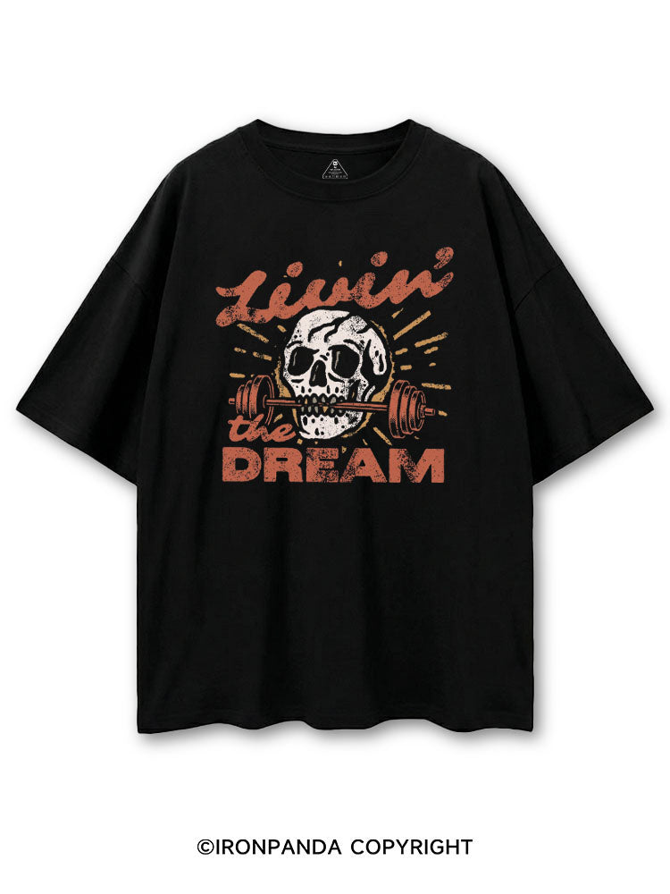 LIVIN' THE DREAM SKULL COTTON PUMP COVER