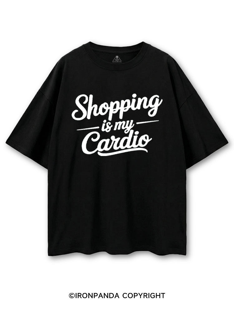 SHOPPING IS MY CARDIO COTTON PUMP COVER