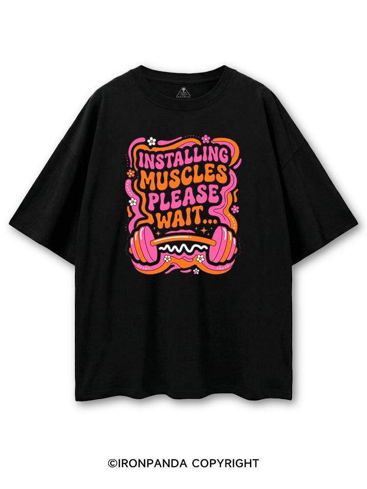INSTALLING MUSCLES PLEASE WAIT COLORFUL GYM COTTON PUMP COVER