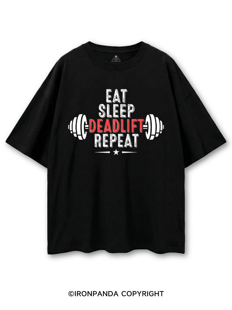 EAT SLEEP DEADLIFT REPEAT COTTON PUMP COVER