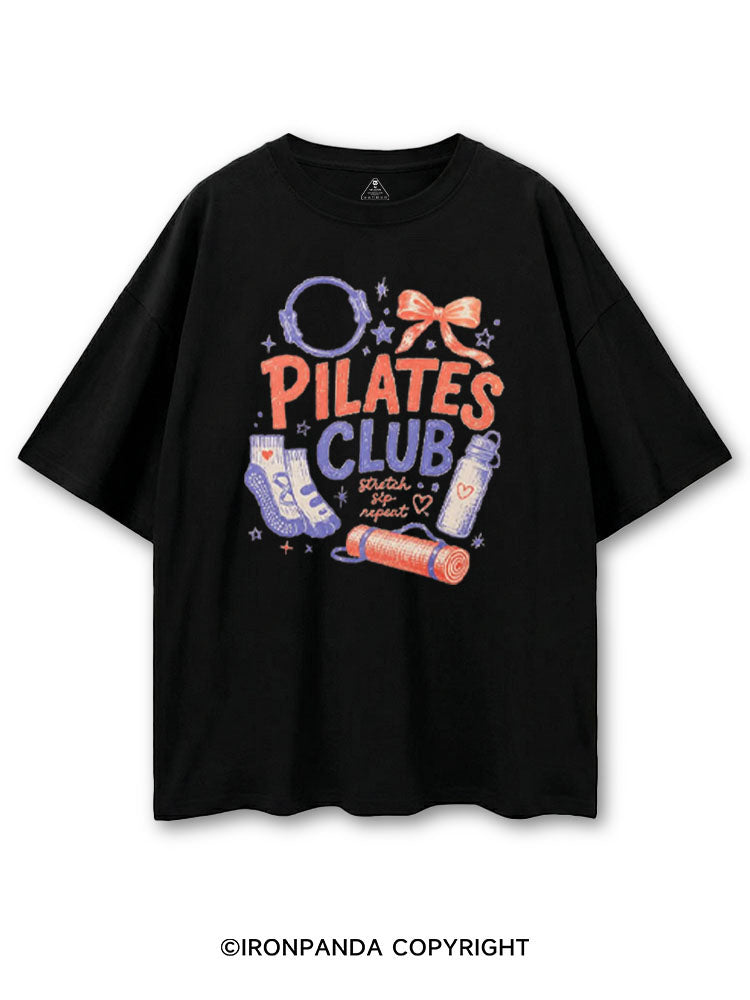 PILATES CLUB STRETCH SIP REPEAT COTTON PUMP COVER