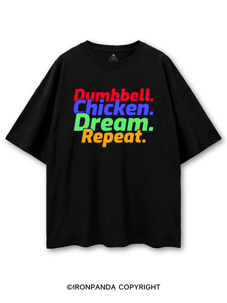 DUMBBELL CHICKEN DREAM REPEAT COTTON PUMP COVER