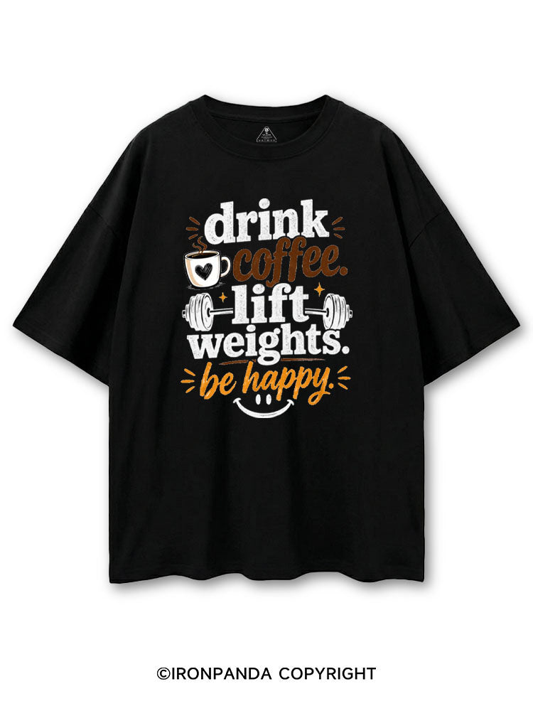 DRINK COFFEE. LIFT WEIGHTS. BE HAPPY COTTON PUMP COVER