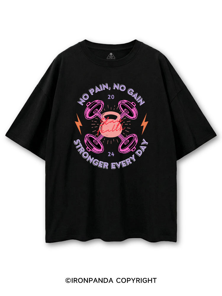 NO PAIN NO GAIN STRONGER EVERY DAY COTTON PUMP COVER