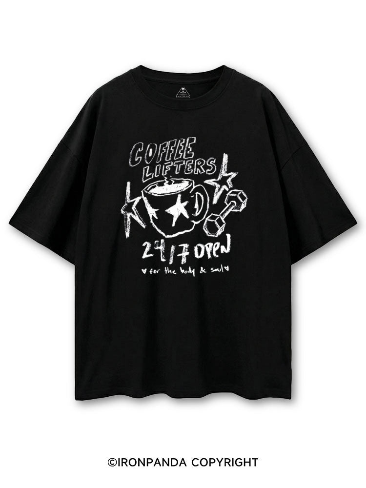 COFFEE LIFTERS  24/7 OPEN FOR THE BODY & SOUL COTTON PUMP COVER
