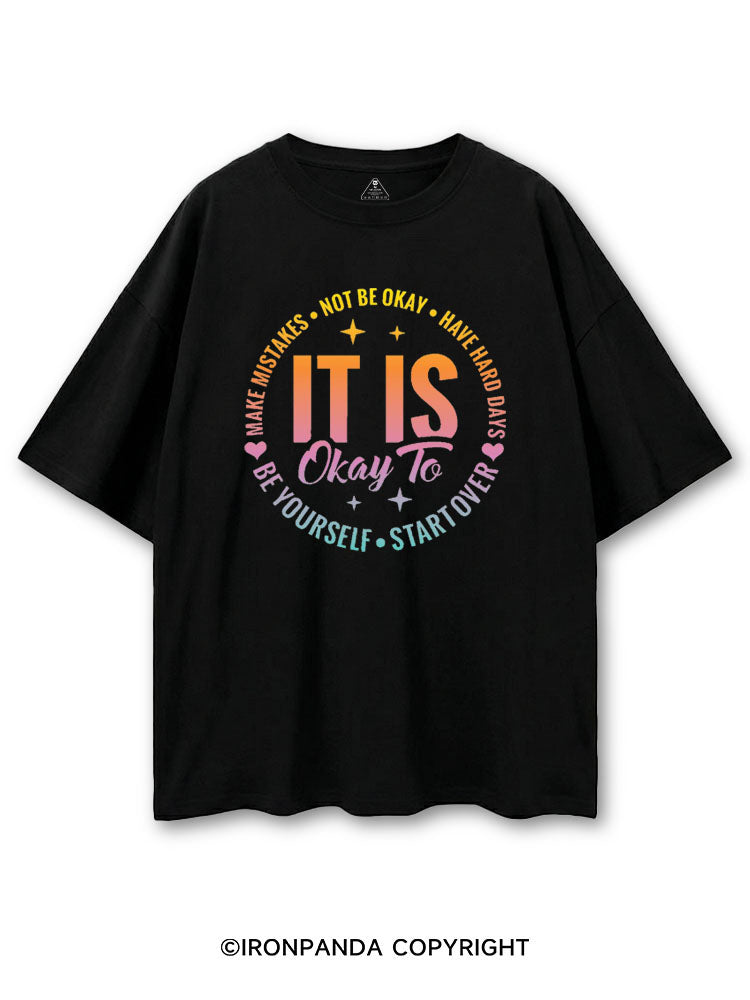 IT IS OKAY TO BE YOURSELF COTTON PUMP COVER