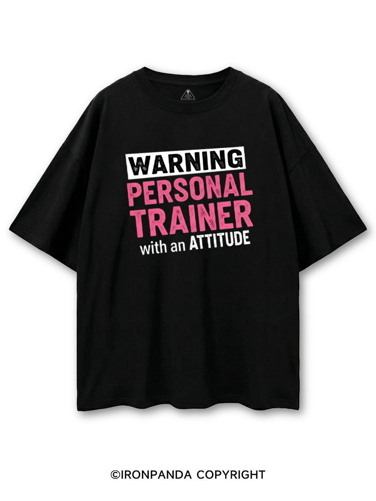 WARNING PERSONAL TRAINER WITH AN ATTITUDE COTTON PUMP COVER