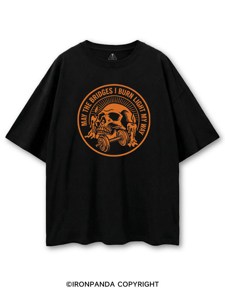 MAY THE BRIDGES I BURN LIGHT MY WAY SKELETON COTTON PUMP COVER