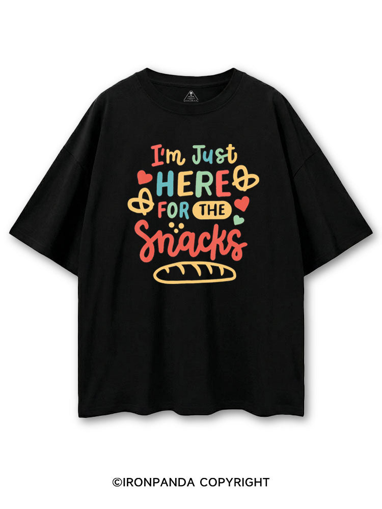I'M JUST HERE FOR THE SNACKS COTTON PUMP COVER