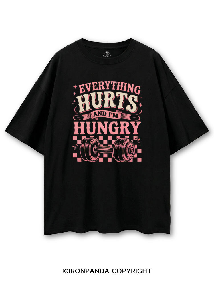 EVERYTHING HURTS AND I'M HUNGRY FUNNY GYM COTTON PUMP COVER