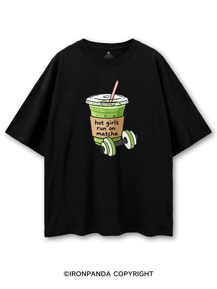 HOT GIRLS RUN ON MATCHA COTTON PUMP COVER