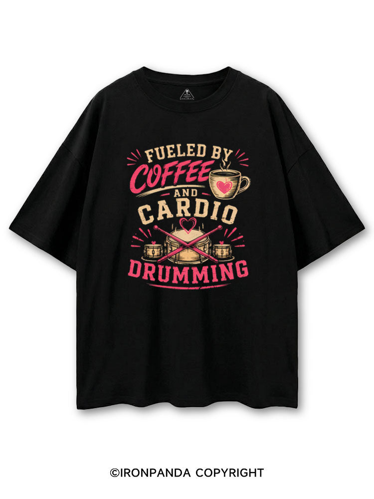 FUELED BY COFFEE AND  CARDIO DRUMMING COTTON PUMP COVER